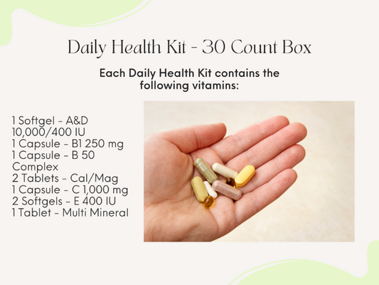 Vital Bulk Daily Health Kit - Complete Vitamin & Mineral Supplement Pack | 30 Individual Kits for Daily Wellness, Immune Support, and Energy Boost