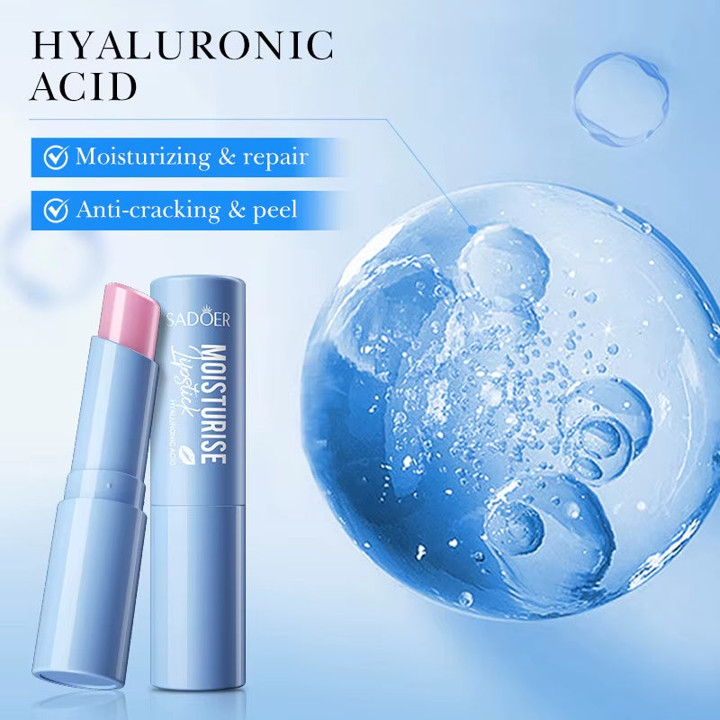 SADOER Hyaluronic Acid Lipstick Lips Skincare Nourishing Brightening Moisturizing Lip Balm Lips Skin Care Products