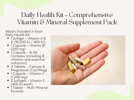 Vital Bulk Daily Health Kit – Complete Vitamin & Mineral Pack | Immune Support, Energy, Bone & Heart Health | Once-Daily Supplement