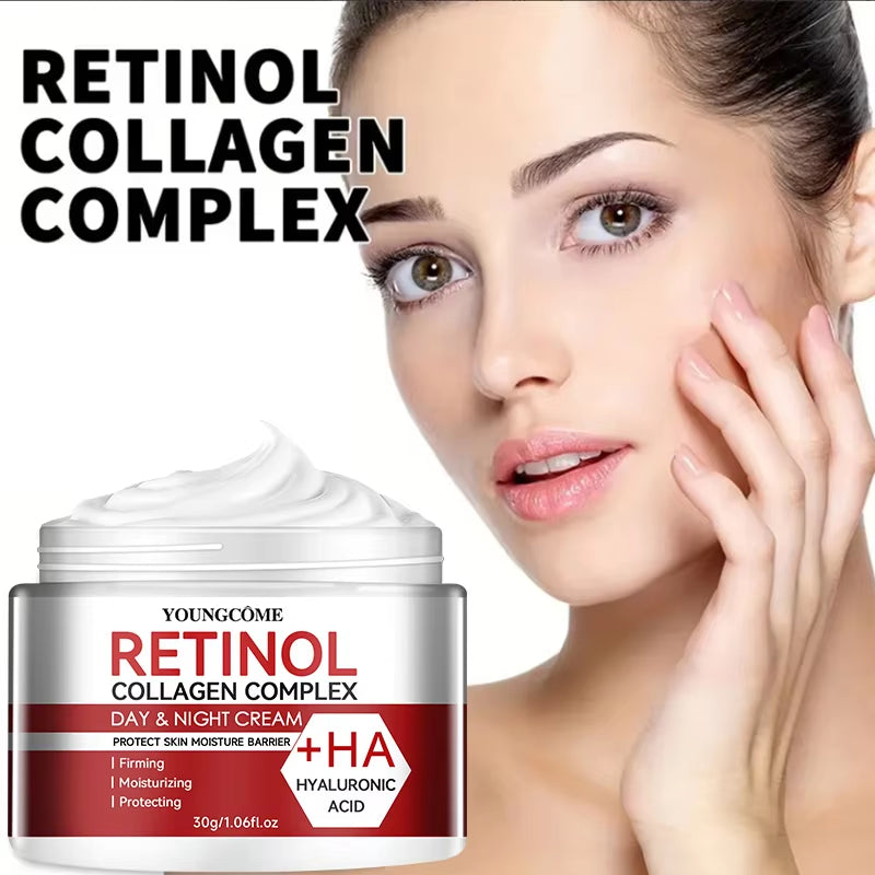 Retinol Collagen Facial Care Moisturizing Cream Deeply Nourishes Suitable for Dry and Rough Skin, Aging Face Cream Moisturizing