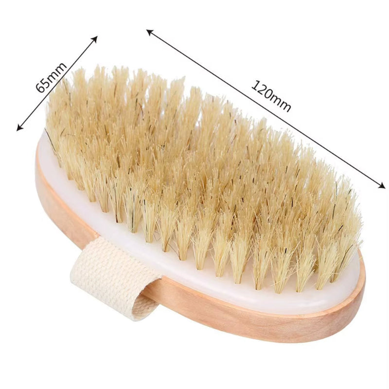 Dry Brushing Body Exfoliating Brush Natural Bristle Bath Brush for Remove Dead Skin Bath Shower Massage Brush Skin Care Tool