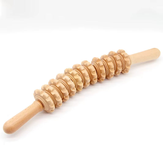 Wood Therapy Roller Massage Tool Handheld Cellulite Trigger Point Stick Lymphatic Drainage anti Cellulite Muscle Release Roller