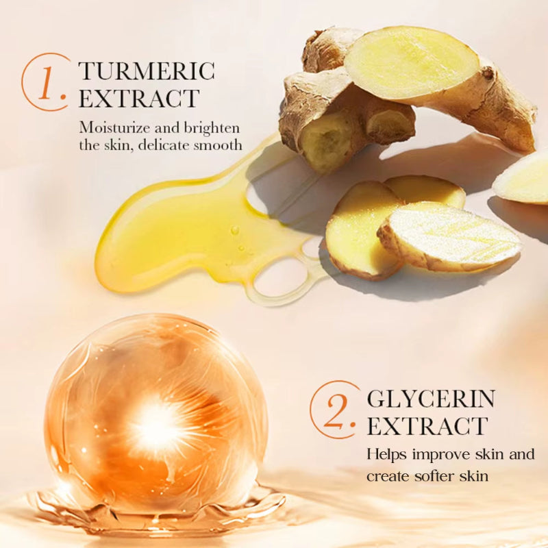 Turmeric Whitening Face Cream Wrinkle Removal Lighten Fine Lines Makes Skin Look More Youthful Birghten Moisturize Facial Care