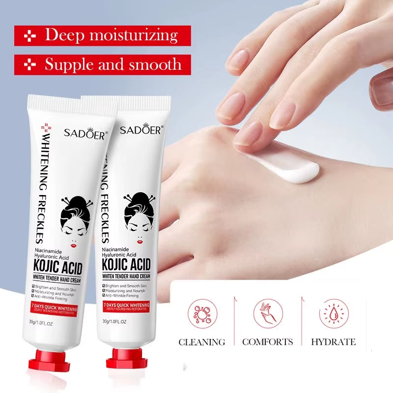 SADOER Kojic Acid Hand Cream Moisturizinganti-Chappingnourishingbrighteninghydrating Hand Creams Beauty Hands Skin Care Products