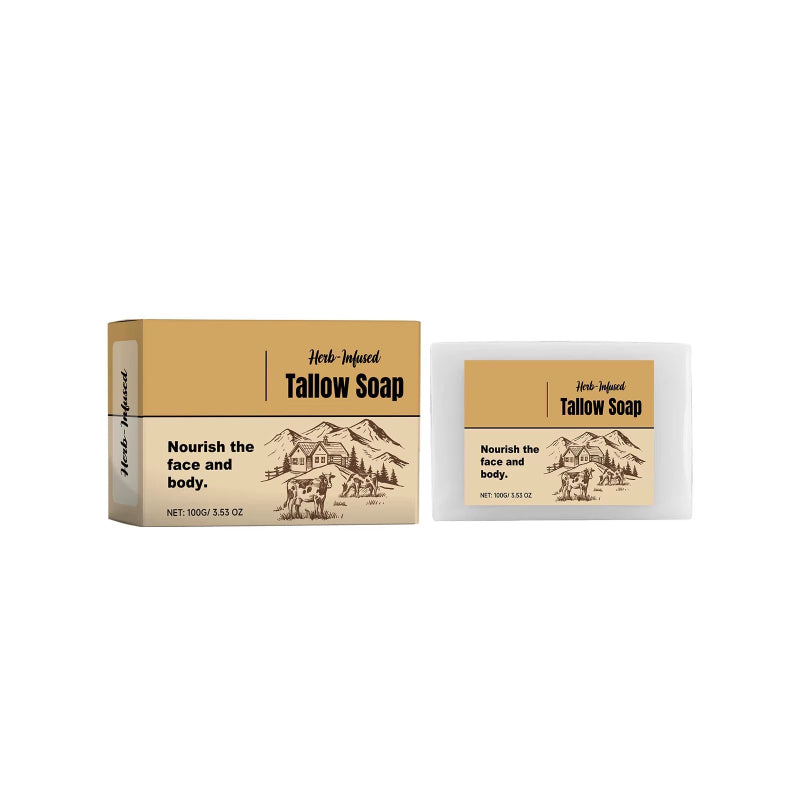 Tallow Soap,Body Soap,Soap Bar,Mild,Lock in Moisture and Keep,Deeply Cleanse,Skin Care,100G