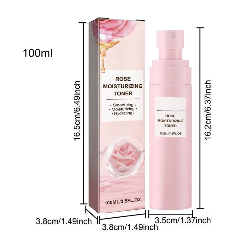 Rose Water Spray for Face 100Ml Rose Water Moisturizing Spray for Dry Skin Refreshing Rose Water Toner for Daily Travel Vacation