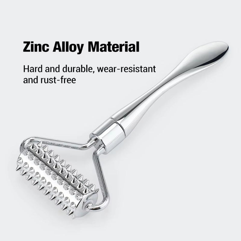 Face Massager Zinc Alloy Derma Roller Painless Micropin Skincare Facial Manual Massager Beauty Tools Face Roller Wrinkle Remover